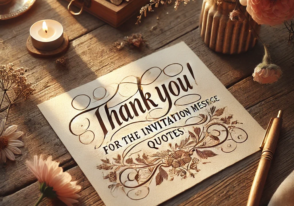 Thank you for the invitation message